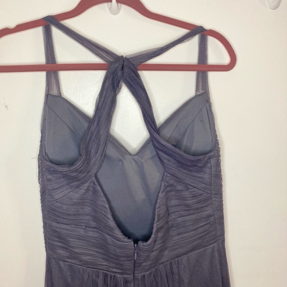 Bill levkoff Crisscross Strap Tulle A-Line Gown - Picture 7 of 8